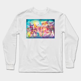 MASQUERADE NIGHT ,Mardi Gras Masks,Dance,Music Watercolor Long Sleeve T-Shirt